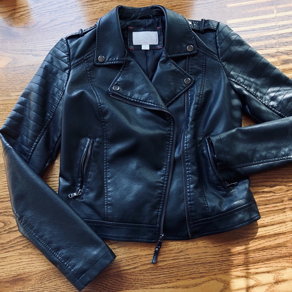 Xhilaration crop “Leather” jacket